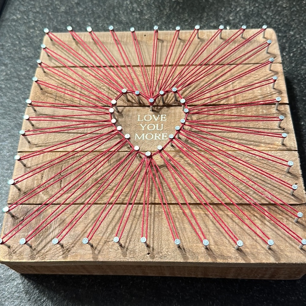 Love you, more string, art wall decor / accent piece - Picture 2 of 11
